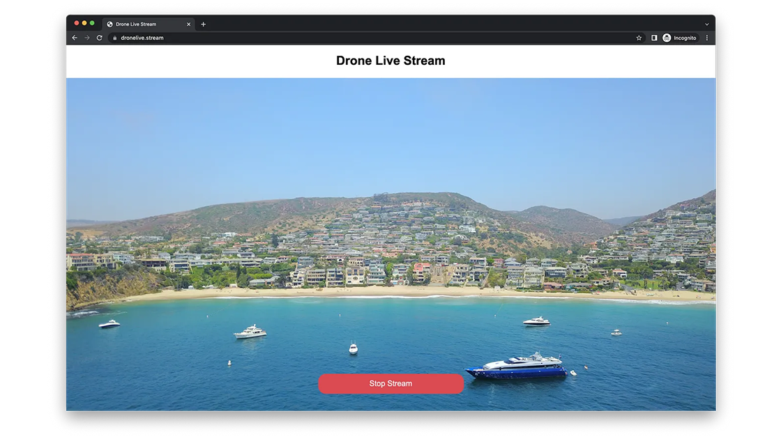 Tommy Gaessler DJI drone livestream with AWS IVS