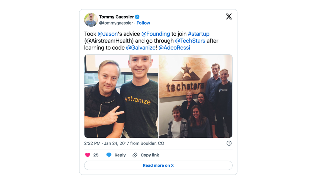 Tommy Gaessler landing first tech job at 19 years old after advice from Jason Calcanis