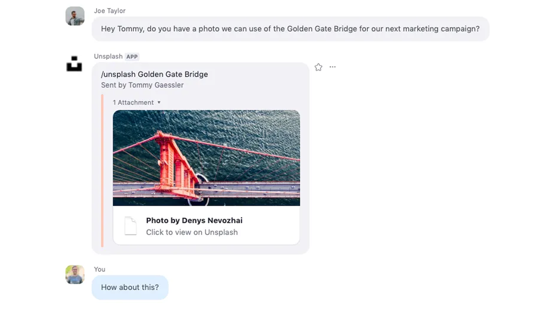 Tommy Gaessler Unsplash Chatbot for Zoom Team Chat